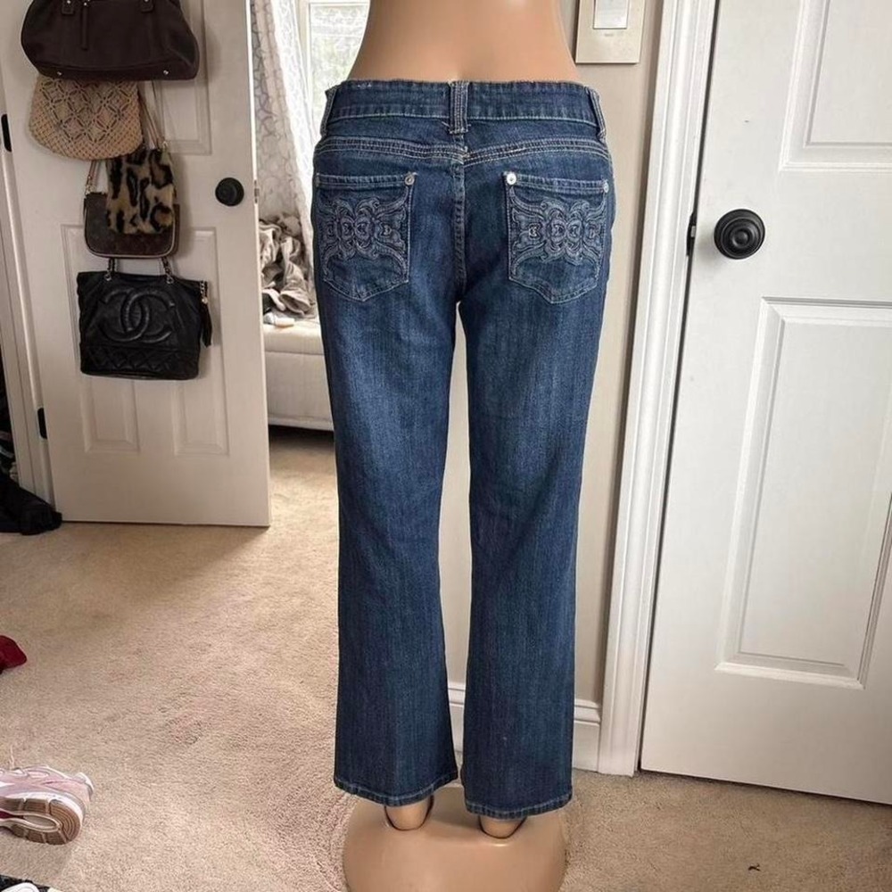 Y2K 2000s suko Bootcut Jeans With Embroidered Pockets